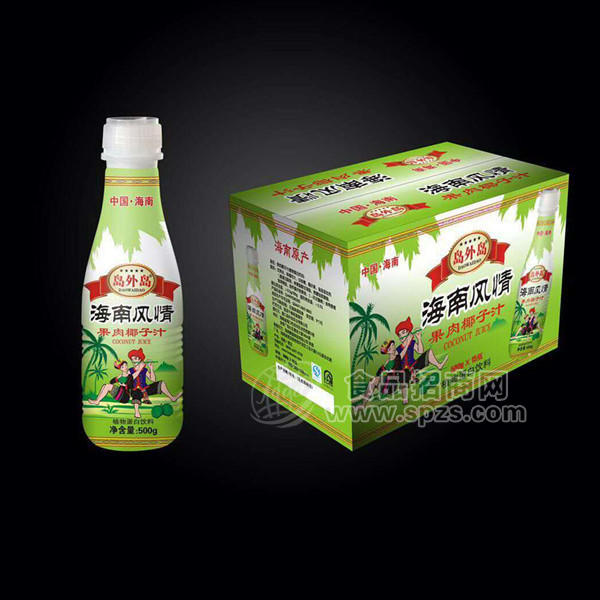 島外島 海南風(fēng)情 果肉椰子汁 植物蛋白飲料 500ml