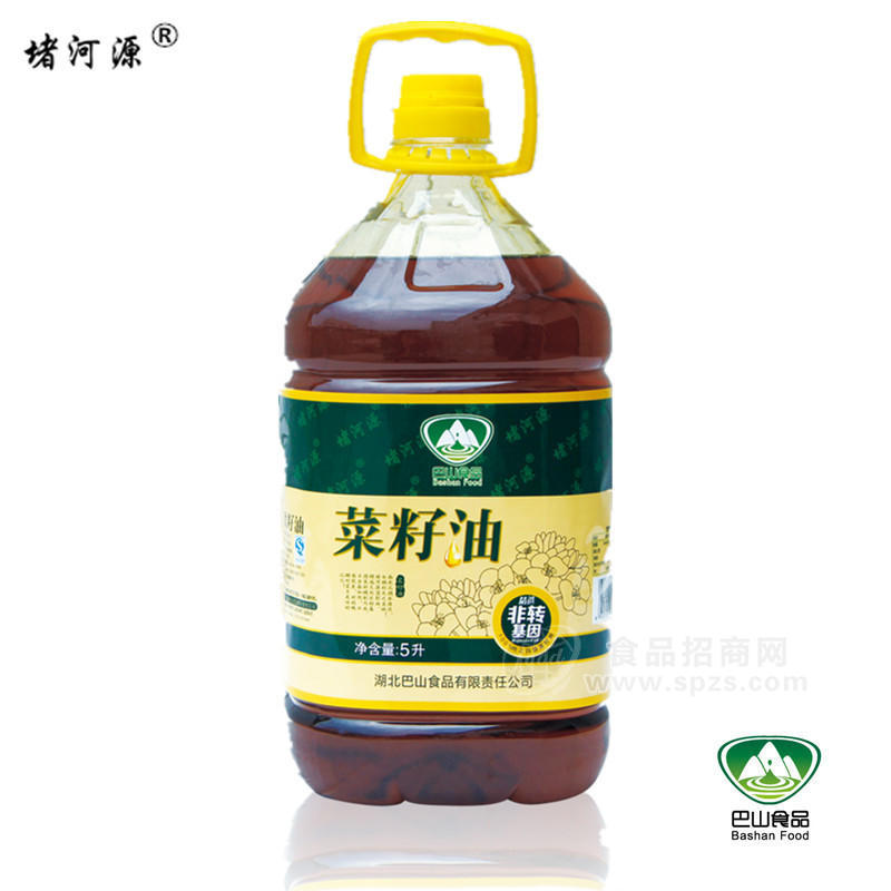 堵河源纯菜籽油5L装