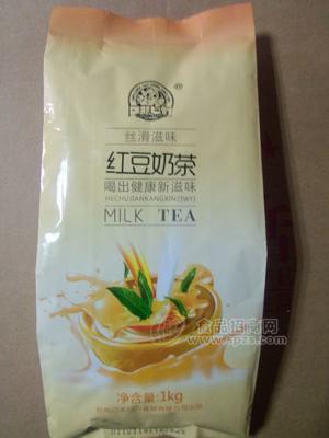 口非口力红豆奶茶