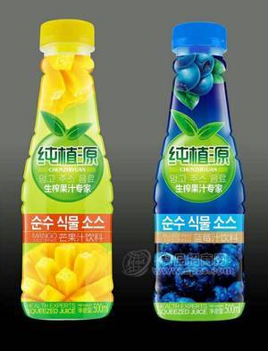 纯植源 芒果汁饮料 蓝莓汁饮料 500ml
