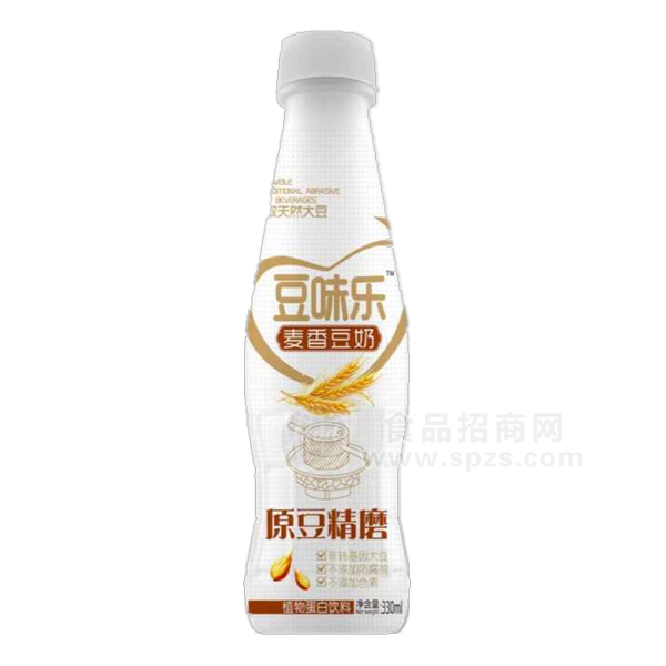 豆味乐 麦香豆奶 植物蛋白饮料 330ml