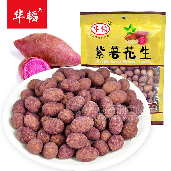 華韜炒貨紫薯花生 休閑食品118g