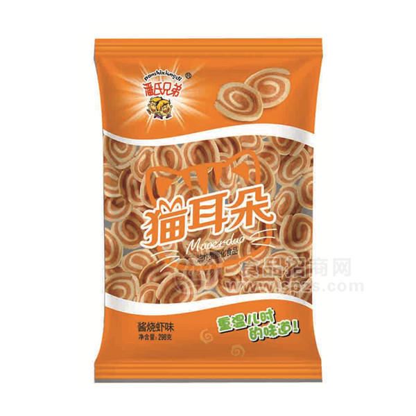 潘氏兄弟貓耳朵 膨化食品 醬燒蝦味298g