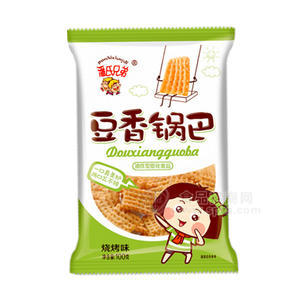 潘氏兄弟豆香锅巴油炸型膨化食品烧烤味100g