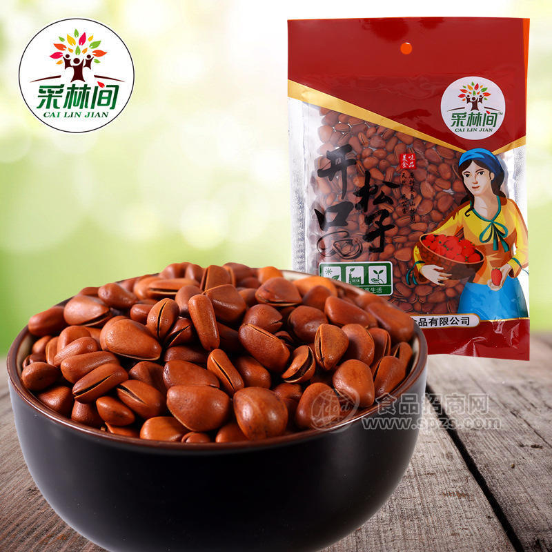 ·采林间开口松子干果炒货 180个 5kg 