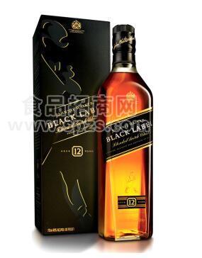 尊尼获加(黑方)  黑牌12年威士忌  750ml