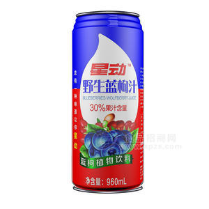 星动  野生蓝枸汁 植物饮料 960ml