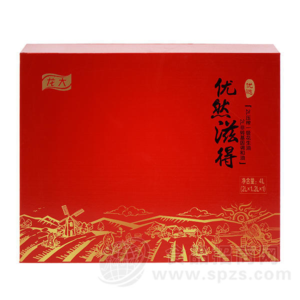 龙大2L压榨一级花生油2L非转基因调和油
