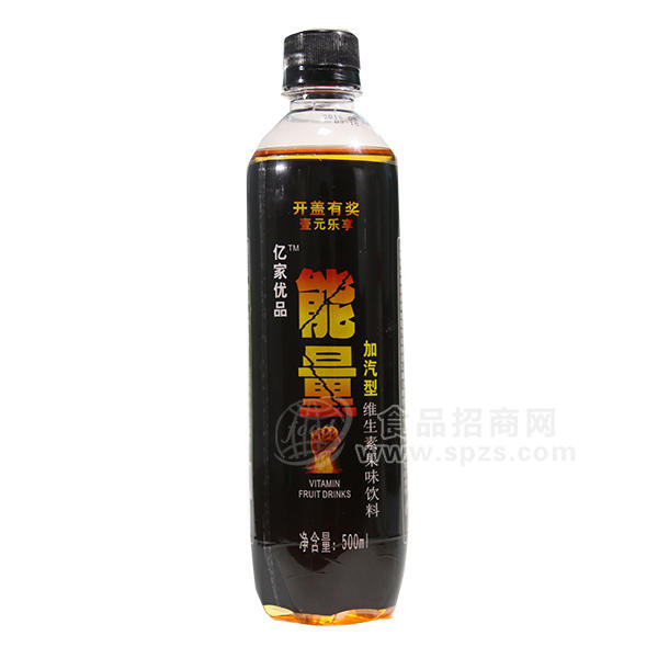 ·亿家优品饮料 加气型维生素果味饮料500ml 