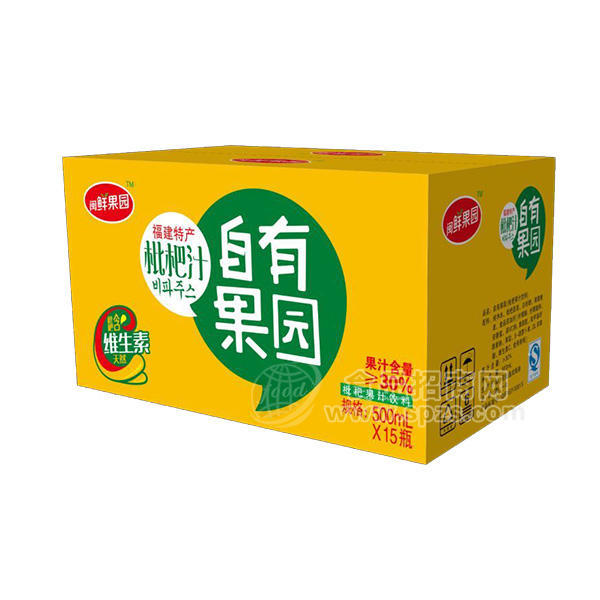 ·闽鲜果园自有果园 枇杷汁果汁饮料 500mlx15瓶 