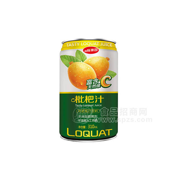 ·闽鲜果园枇杷汁 果汁饮料 310ml 
