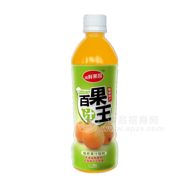 ·闽鲜果园百果汁王 枇杷果汁饮料 500ml 