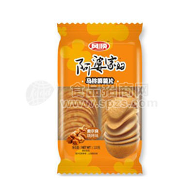 阿婆家的 马铃薯薯片 奥尔良烧烤味 膨化食品 110g