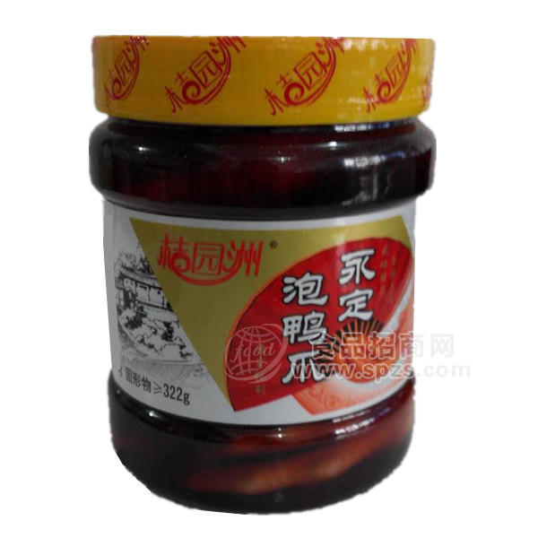 桔園洲 永定泡鴨爪805g  鹵肉制品 休閑食品