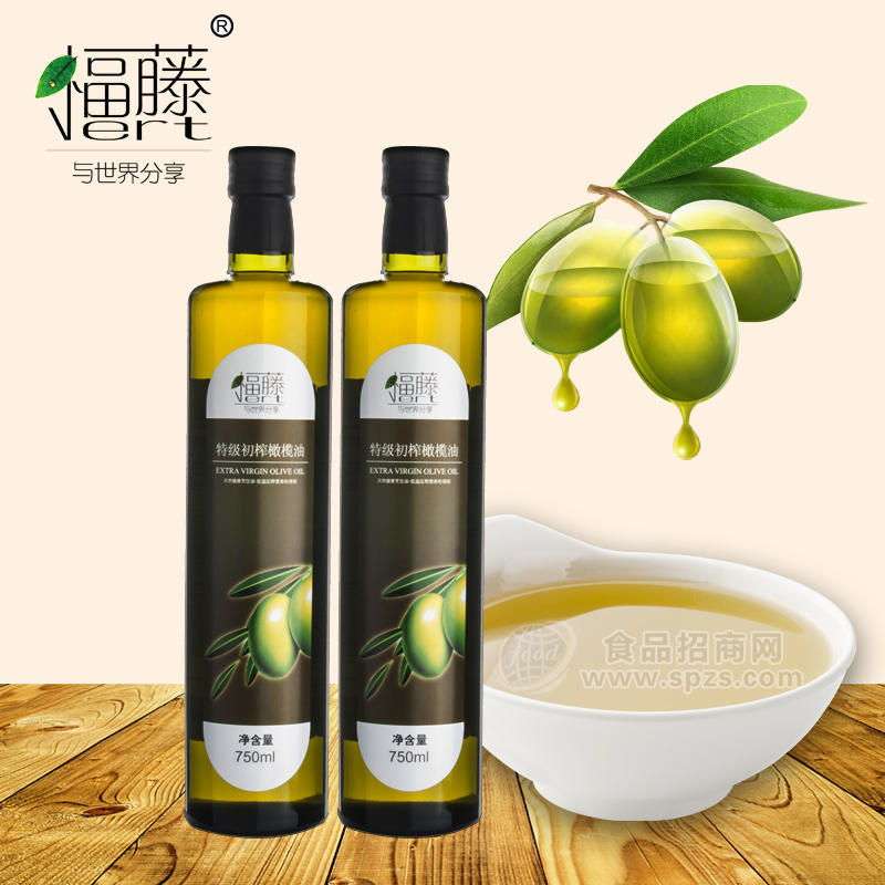 【批发供应】福藤VERT特级初榨橄榄油 750ml 瓶装食用橄榄油 乐食麦有机食品厂家直销