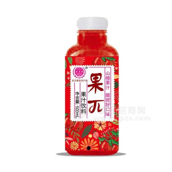 ·优贝源果π山楂果汁饮料500ml 