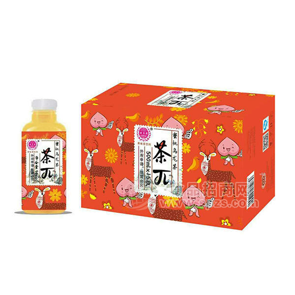 ·优贝源茶π蜜桃乌龙茶果味茶饮料500mLx15瓶 