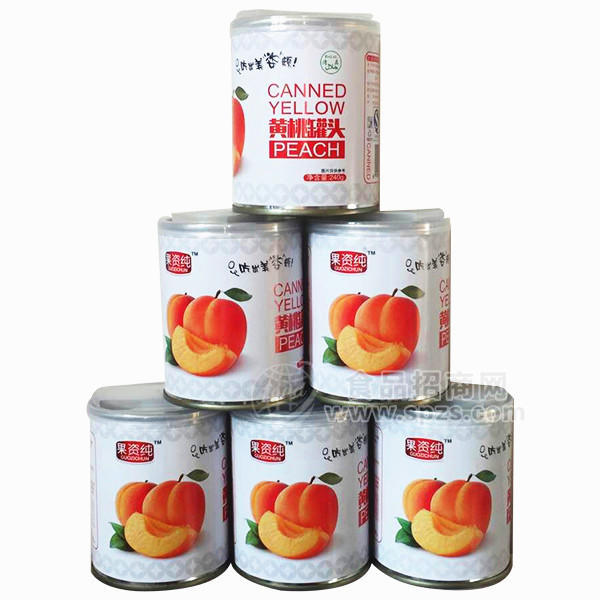 果资纯黄桃罐头 水果罐头240g