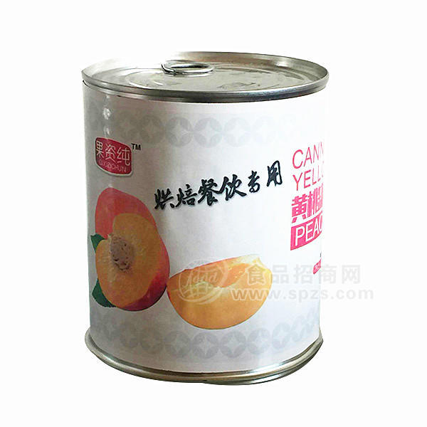 果资纯黄桃罐头  水果罐头