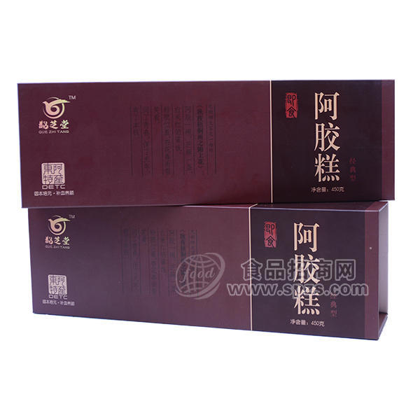 【鵲芝堂】即食 阿膠糕 木盒 450g 經(jīng)典型