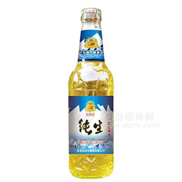 弘利方純生啤酒500mL