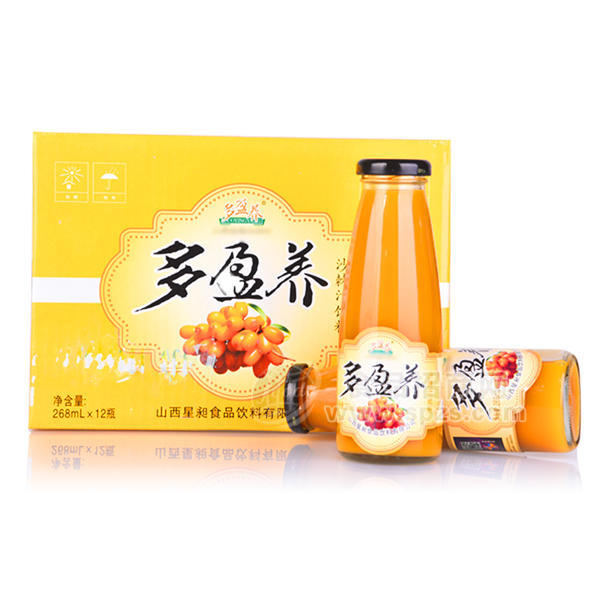 多盈養(yǎng)果汁飲料 沙棘汁飲料 268mlx12