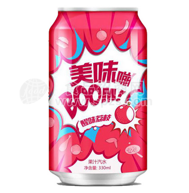 美味嘣 醒味荔枝 果味飲料 330ml