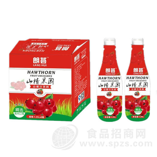 朗荟山楂汁饮料 1.25Lx6瓶