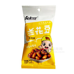 乌小倌兰花豆 炒货 牛肉味30g
