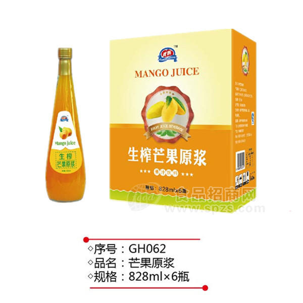 光輝飲料 芒果原漿828mlx6瓶