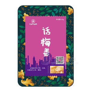 話梅姜蜜餞果脯45g 休閑食品