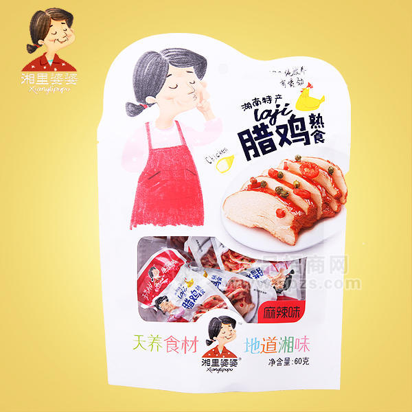 湘里婆婆休閑食品 臘雞麻辣味即食60g