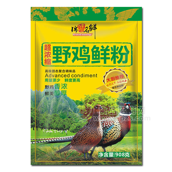 錦味名鮮野雞鮮粉雞粉調(diào)味品908g