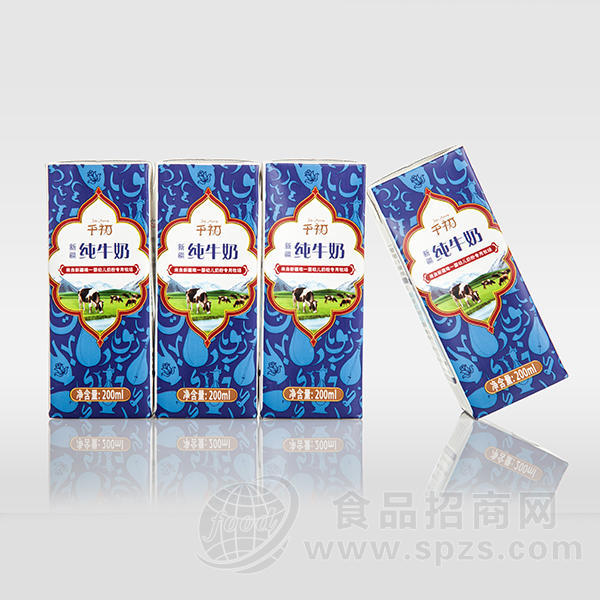 千初纯牛奶200ml