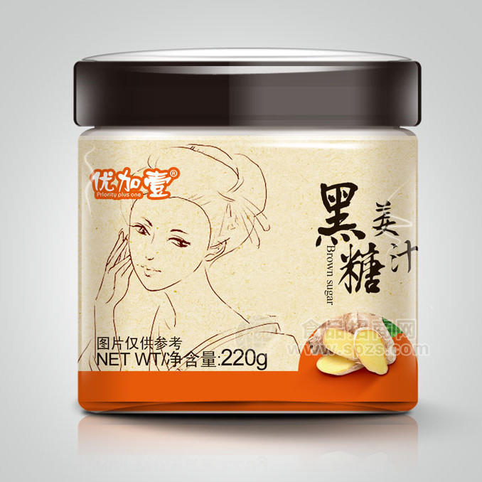 ·优加壹 姜汁黑糖 220g 