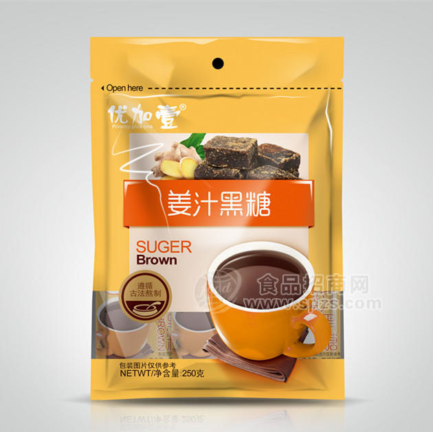 ·优加壹 姜汁黑糖 250g 