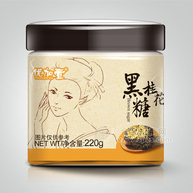 ·优加壹 桂花黑糖 220g 