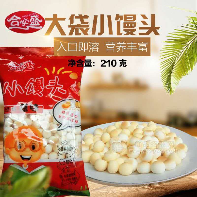 合必盛 大袋小饅頭210g休閑食品 