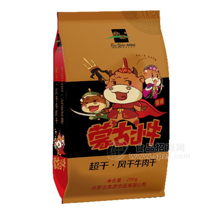 ·袋装全干香辣牛肉干 