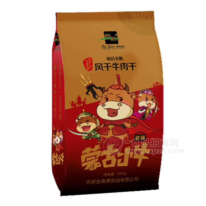 ·袋装手撕香辣牛肉干 