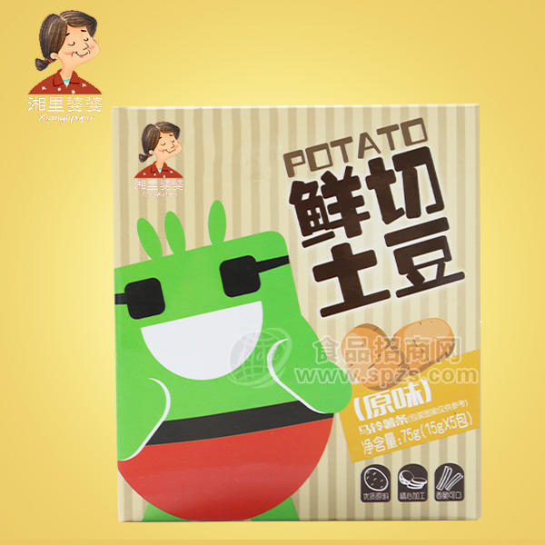 湘里婆婆休闲食品  鲜切土豆原味15gx5包