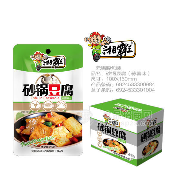 湘霸王豆制品蒜蓉味砂鍋豆腐26g