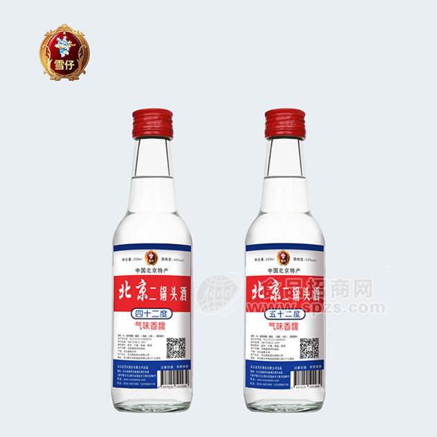 雪仔北京特產(chǎn) 北京二鍋頭酒500ml