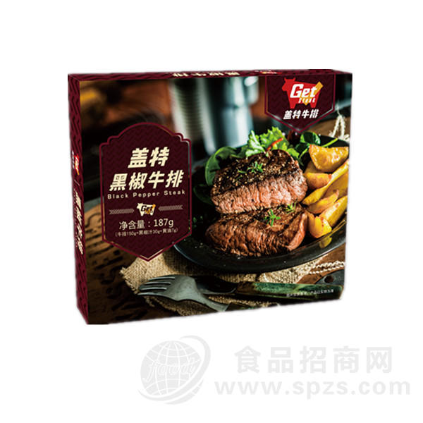 盖特黑椒牛排肉制品187g