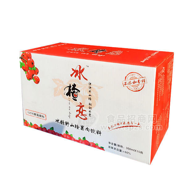 ·冰楂恋饮料 冰糖山楂果肉饮料350mlx15瓶 