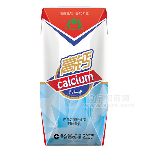 ·绿健高钙酸牛奶220g 