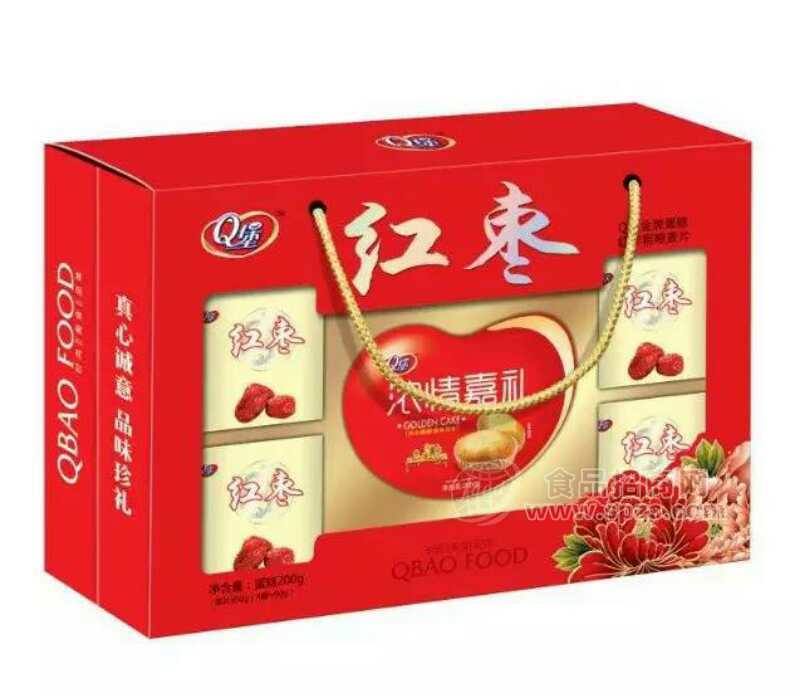 安大禮盒裝Q堡紅棗糕點(diǎn)