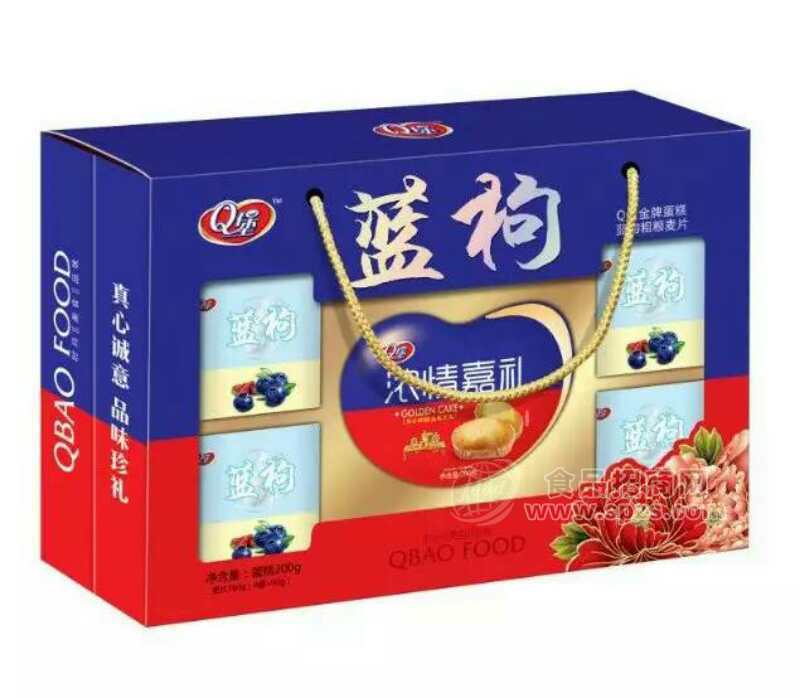 安大禮盒裝Q堡藍構(gòu)糕點