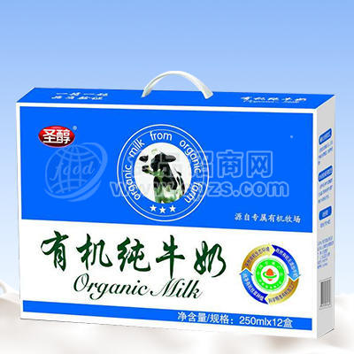 圣醇有机纯牛奶 250mlx12盒