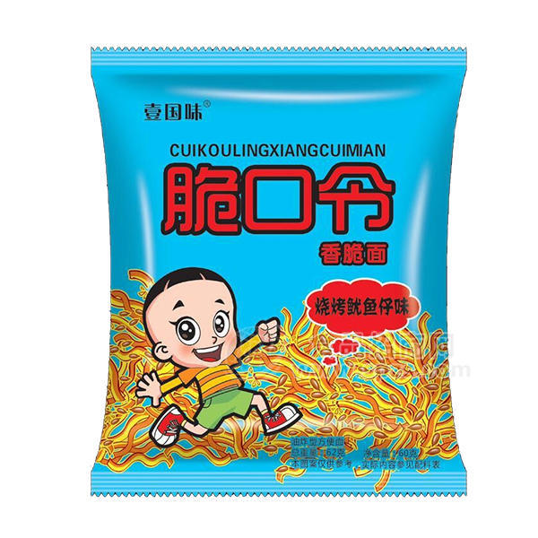 脆口令烧烤鱿鱼仔味香脆面袋装62g